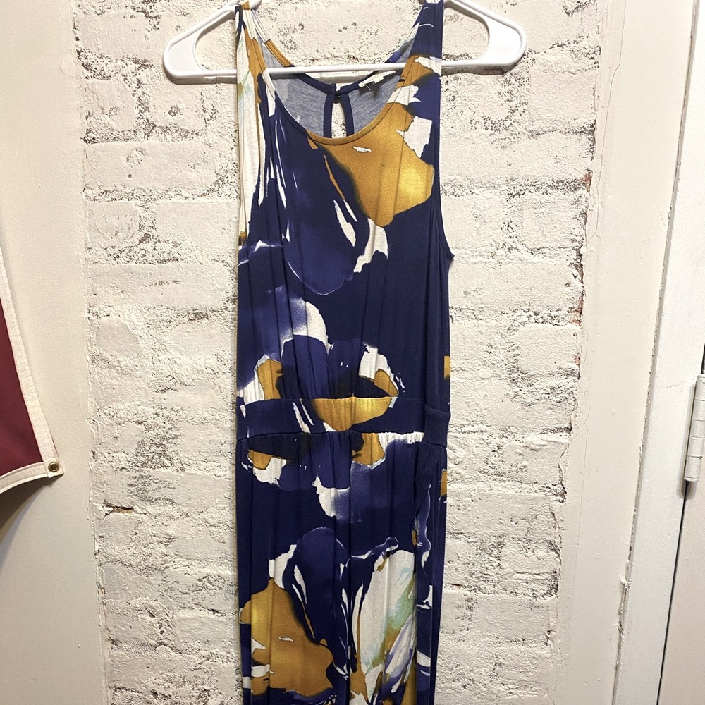 Anthropologie Maxi dress, floral print, sleeveless